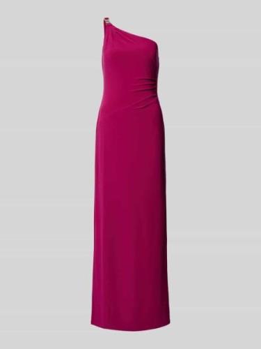 Lauren Ralph Lauren Abendkleid mit Raffungen Modell 'BELINA' in Fuchsi...