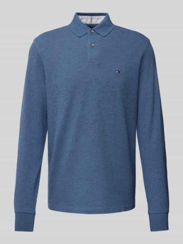 Tommy Hilfiger Poloshirt mit Label-Stitching in Marine, Größe L