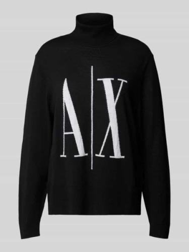 ARMANI EXCHANGE Wollpullover mit Rollkragen in Black, Größe L