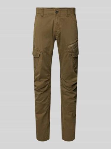 PME Legend Slim Fit Cargohose mit Label-Detail Modell 'NORDROP' in Oli...