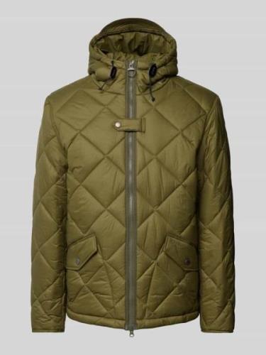 Barbour Steppjacke mit Stehkragen in Oliv, Größe S