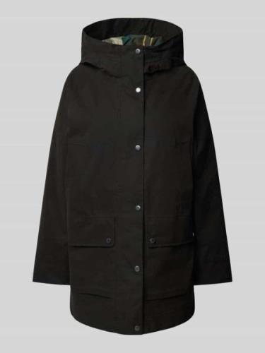 Barbour Jacke mit Kapuze Modell 'BEADNELL' in Black, Größe 38