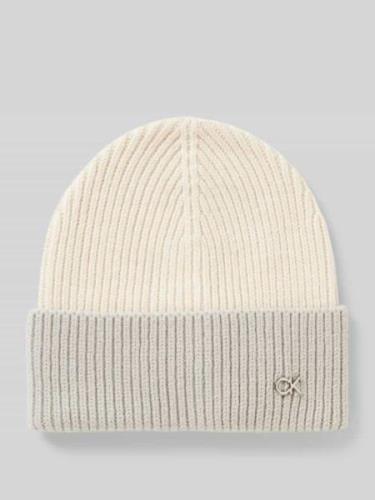 CK Calvin Klein Beanie in Two-Tone-Machart aus Wolle-Kaschmir-Mix in H...