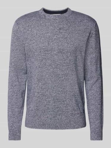 Tom Tailor Denim Strickpullover mit Rundhalsausschnitt in Dunkelblau, ...