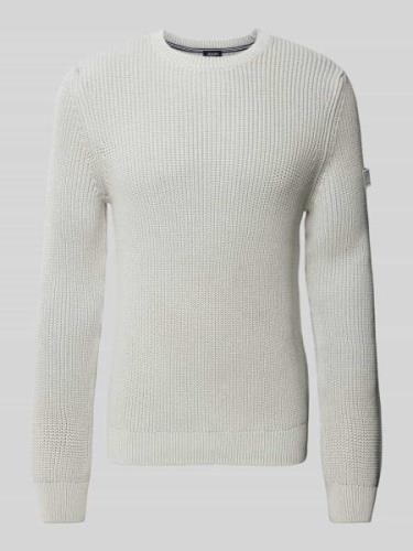 JOOP! Jeans Strickpullover mit Rundhalsausschnitt Modell 'Haro' in Hel...