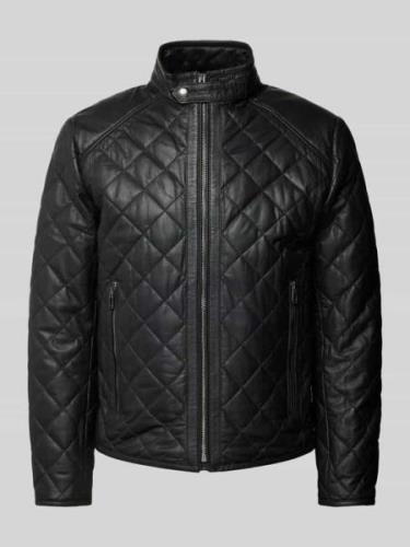 JOOP! Collection Lederjacke mit Stehkragen Modell 'Boys' in Black, Grö...