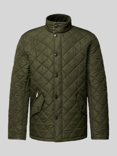 Barbour Steppjacke mit Stehkragen in Oliv, Größe M