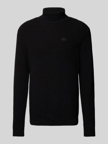 G-Star Raw Rollkragenpullover mit Label-Detail in Black, Größe XL