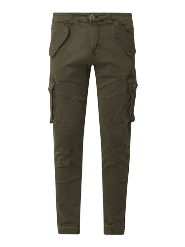 Alpha Industries Cargohose mit Label-Details Modell 'COMBAT' in Dunkel...