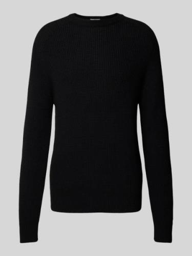 Forét Strickpullover mit Rundhalsausschnitt Modell 'CONE' in Black, Gr...