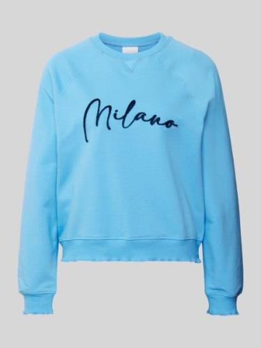 Rich & Royal Sweatshirt mit Statement-Applikation in Hellblau, Größe X...