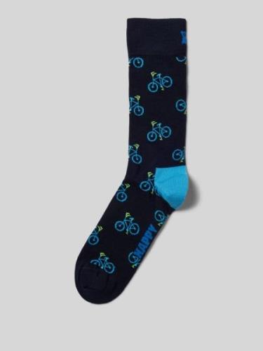 Happy Socks Socken mit Label-Stitching Modell 'Bike' in Marine, Größe ...