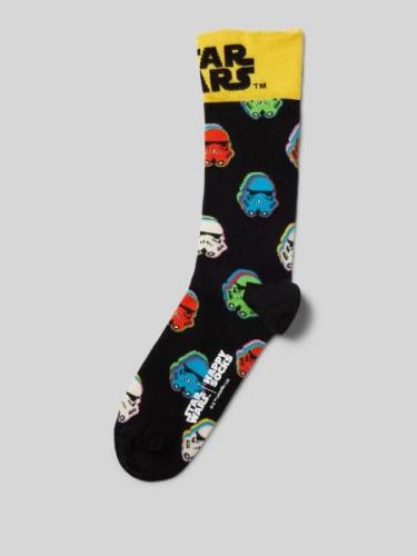 Happy Socks Socken mit Allover-Muster Modell 'Star Wars' in Black, Grö...