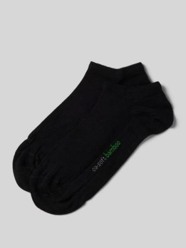 camano Sneakersocken mit Label-Stitching Modell 'Bamboo' im 2er-Pack i...