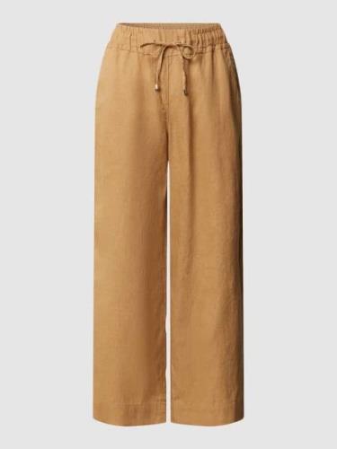 TONI Wide Fit Leinenhose in 3/4-Länge in Camel, Größe 48