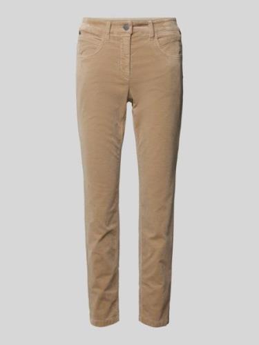 Luisa Cerano Regular Fit Jeans im 5-Pocket-Design in Camel, Größe 34