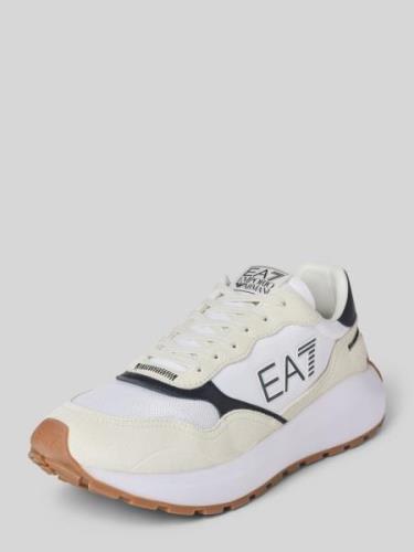 EA7 Emporio Armani Sneaker mit Kontrastbesatz Modell 'WADER' in Weiss,...