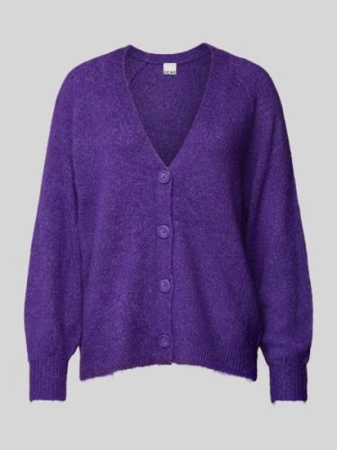 ICHI Strickcardigan mit V-Ausschnitt Modell 'Kamara' in Violett, Größe...