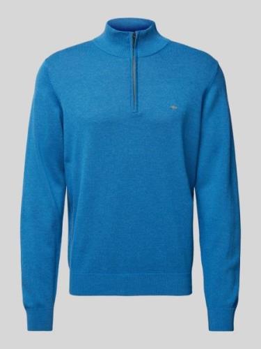 Fynch-Hatton Strickpullover mit Troyer-Kragen in Royal, Größe S