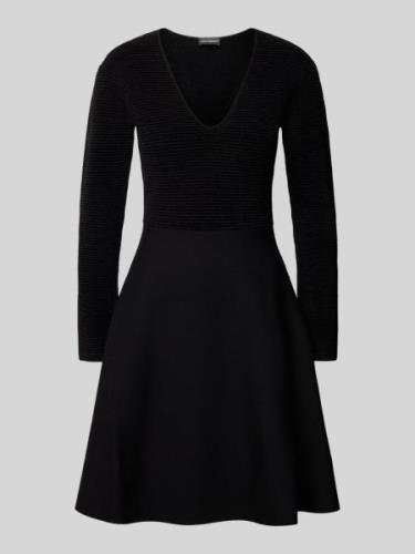 Emporio Armani Knielanges Kleid mit Strukturmuster Modell 'Ottoman' in...