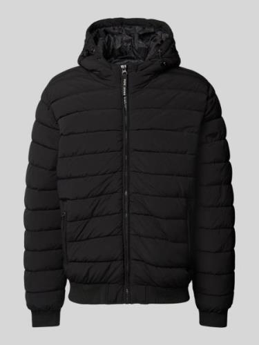 Pepe Jeans Steppjacke mit Reißverschlusstaschen Modell 'Tomek' in Blac...