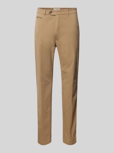 Brax Straight Leg Chino mit Paspeltasche Modell 'EVEREST' in Camel, Gr...