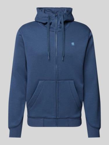 G-Star Raw Sweatjacke mit Kapuze und Logo-Stitching in Bleu, Größe S