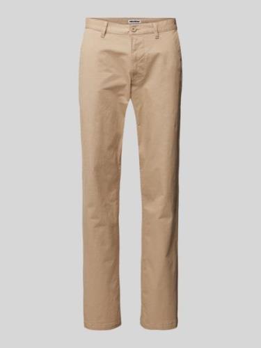 REVIEW Straight Leg Chino mit Gesäßtaschen in Beige, Größe M