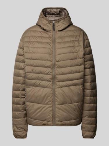 Jack & Jones Steppjacke mit Kapuze Modell 'ESTATE' in Taupe, Größe S