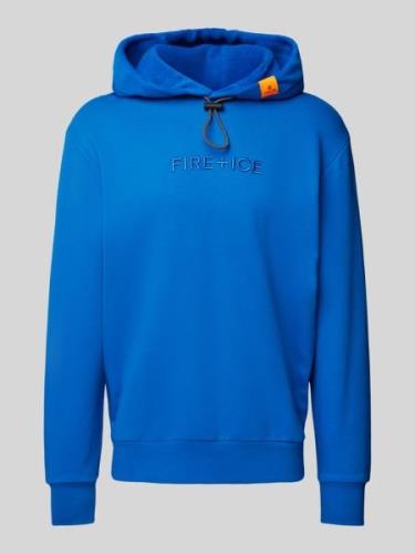 FIRE + ICE Hoodie mit Label-Stitching Modell 'DELVIN' in Metallic Blue...