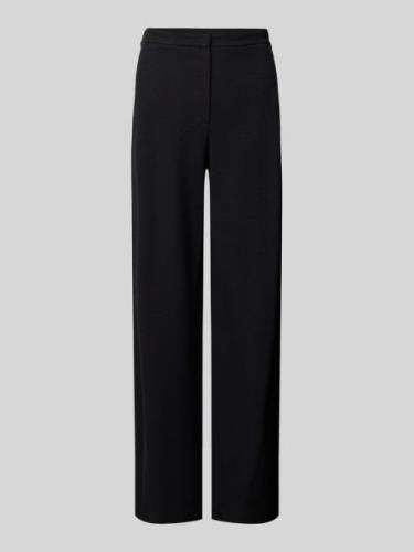 Emporio Armani Wide Leg Anzughose mit Strukturmuster in Black, Größe 4...