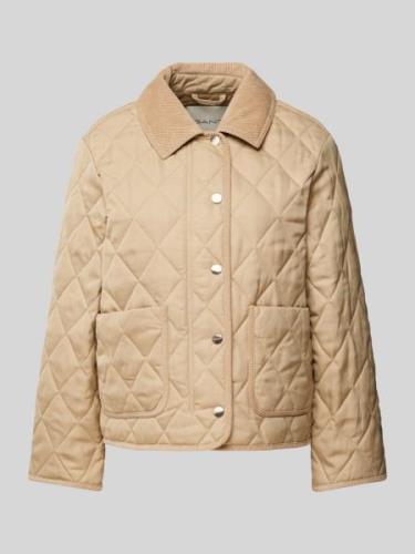 Gant Steppjacke mit aufgesetzten Taschen in Beige, Größe S