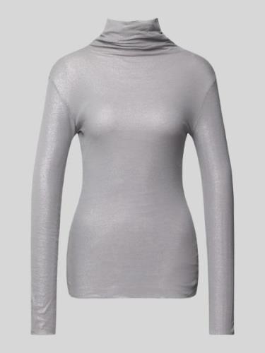 Luisa Cerano Longsleeve mit Turtleneck in Anthrazit, Größe 40