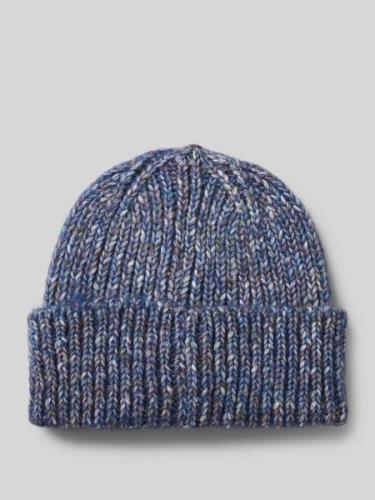 ICHI Beanie mit breitem Umschlag Modell 'ANYA' in Blau, Größe One Size