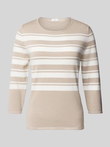 s.Oliver BLACK LABEL Pullover mit 3/4-Arm in Sand, Größe 42