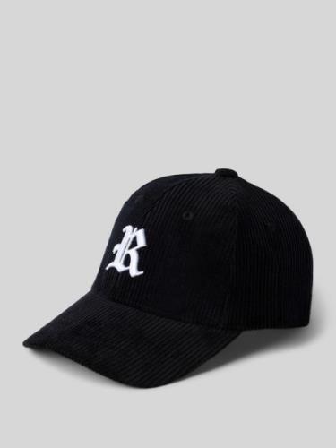 REVIEW Basecap mit Label-Stitching in Black, Größe One Size