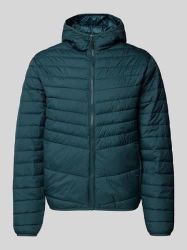 Jack & Jones Steppjacke mit Kapuze Modell 'ESTATE' in Petrol, Größe XL