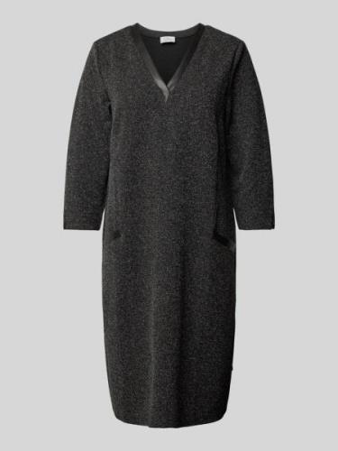 ROBE LÉGÈRE Knielanges Kleid mit V-Ausschnitt in Black, Größe 40