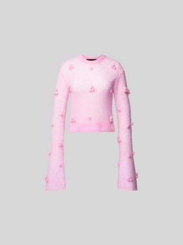 ROTATE Longsleeve mit gerippten Abschlüssen in Pink, Größe 38