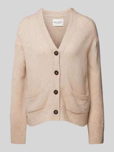 Marc O'Polo Strickjacke mit aufgesetzten Taschen in Beige Melange, Grö...