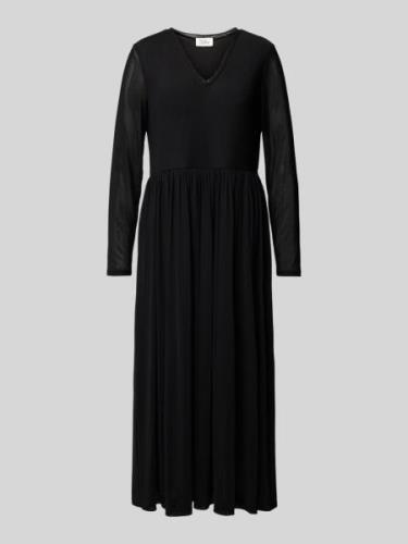 ROBE LÉGÈRE Midikleid mit V-Ausschnitt in Black, Größe 34