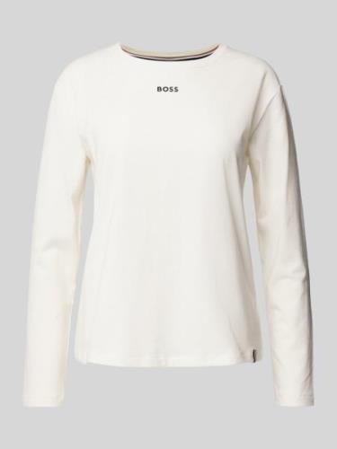 BOSS Longsleeve mit Label-Print in Weiss, Größe XS