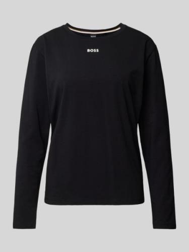 BOSS Longsleeve mit Label-Print in Black, Größe XL