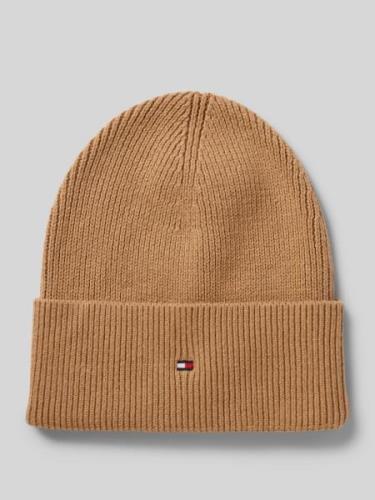 Tommy Hilfiger Strickmütze mit Logo-Stitching Modell 'ESSENTIAL' in Be...