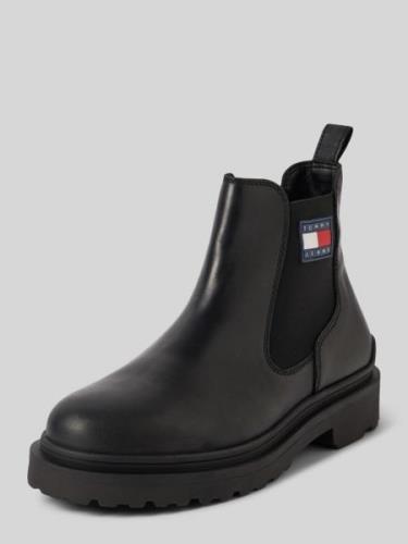 Tommy Jeans Chelsea Boots aus Leder mit Label-Patch in Black, Größe 43