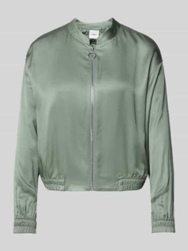 s.Oliver BLACK LABEL Blouson mit gerippten Abschlüssen in Mint, Größe ...