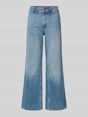 Mango Flared Jeans mit offenem Saum Modell 'CATHERIN' in Jeansblau, Gr...