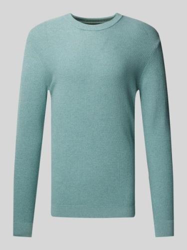 Tom Tailor Regular Fit Strickpullover mit geripptem Rundhalsausschnitt...