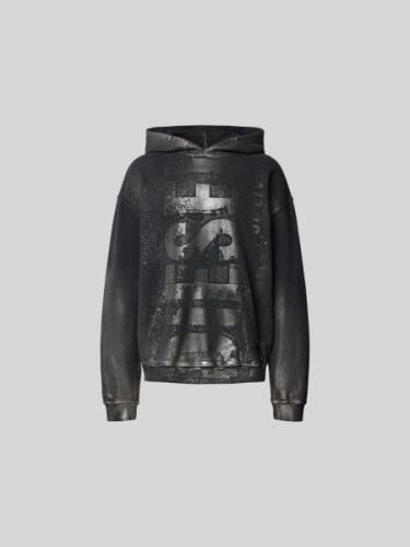 Diesel Oversized Hoodie mit Känguru-Tasche in Black, Größe S