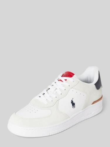 Polo Ralph Lauren Sneaker mit Logo-Stitching Modell 'MASTERS' in Weiss...